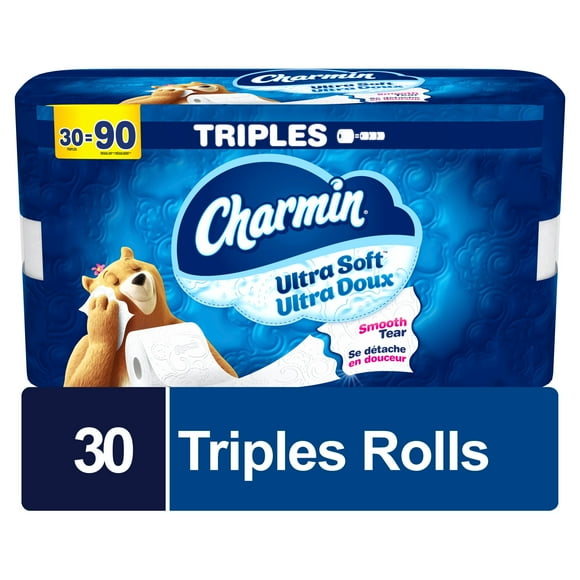 Charmin Ultra Soft Toilet Paper 30 Triple Rolls Per Roll, 30CT