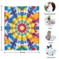 thumbnail image 4 of Colorful Rainbow Tie Dye Spiral Pattern Blanket,Comfortable Soft Flannel Throw Blanket,All Season,Warm Lightweight Blankets for Sofa Bed Couch Living Room Chair,30"x40", 4 of 4
