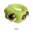 thumbnail image 2 of Qarigey Anillos llamativos de moda para mujer - Anillos gruesos arcílicos Anillo de dedo de regalo para mujer llamativo y atrevido Ropa, zapatos y accesorios Miscelánea verde, 2 of 6
