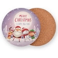 thumbnail image 2 of GZHJMY Christmas Snowman Round Coaster, 4 Pcs Heat Resistant Absorbent Drink Coaster for Kitchen Bar Cafe Decor, 2 of 7