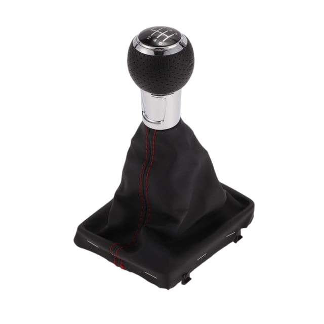 Perillas de cambio manual de 6 velocidades Unique Bargains con cubierta - Perilla de palanca de cambios - para Audi A3 2010-2013 de cuero sintético 1 pieza