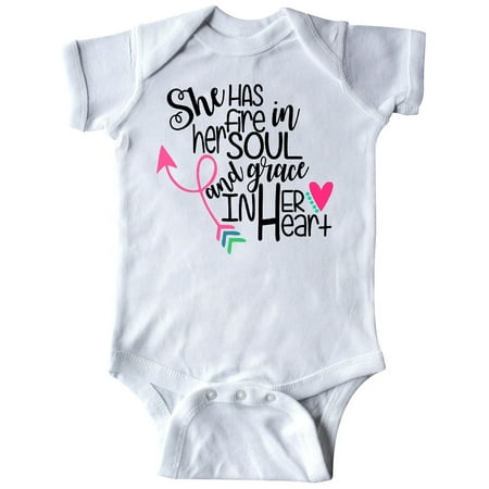 

Inktastic She Has Fire In Her Soul and Grace In Her Heart Gift Baby Boy or Baby Girl Bodysuit