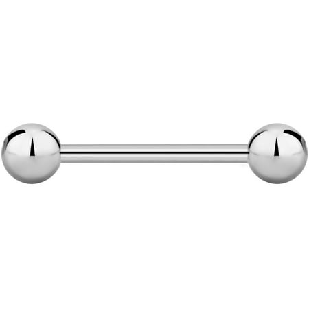 Internally Threaded Titanium Curved Barbell 14g-16g Internally Threaded Titanium Straight Barbell Body Piercing Jewelry (Sold Individually) ()