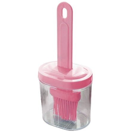 

Silicone Oil Dispenser Bottle w/Brush Portable BBQ Cooking Tools Baking Kitchen