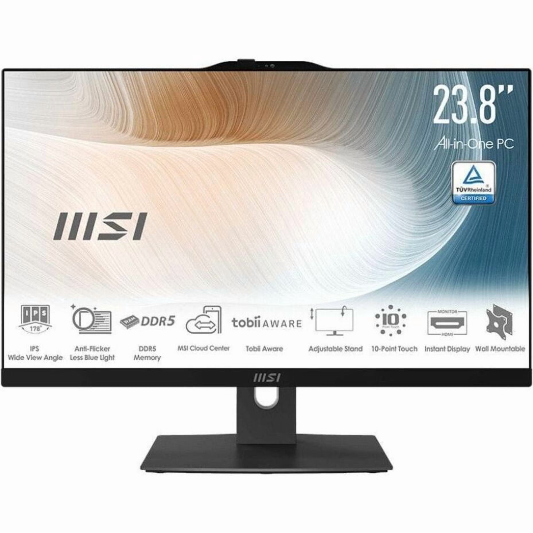 MSI All-in-One Computer Modern AM242TP 1M-1096US Intel Core 5 120U 16GB DDR5 1TB PCIe SSD 23.8" Touchscreen Windows 11 Home 64-bit