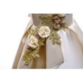 thumbnail image 5 of XEGLSBU Girls Dresses Size 6-8 Girls' Dress for Children off The Shoulder Party Gown Dress with Rose Embroidery Skirt for Ages 3 10 Beige Size 3-4 Years, 5 of 7