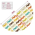 thumbnail image 2 of KLL 48" Christmas Tree Skirt Colorful Mustache Xmas Tree Skirts Mat for New Year Xmas Holiday Party Indoor Outdoor Home Decoration, 2 of 5
