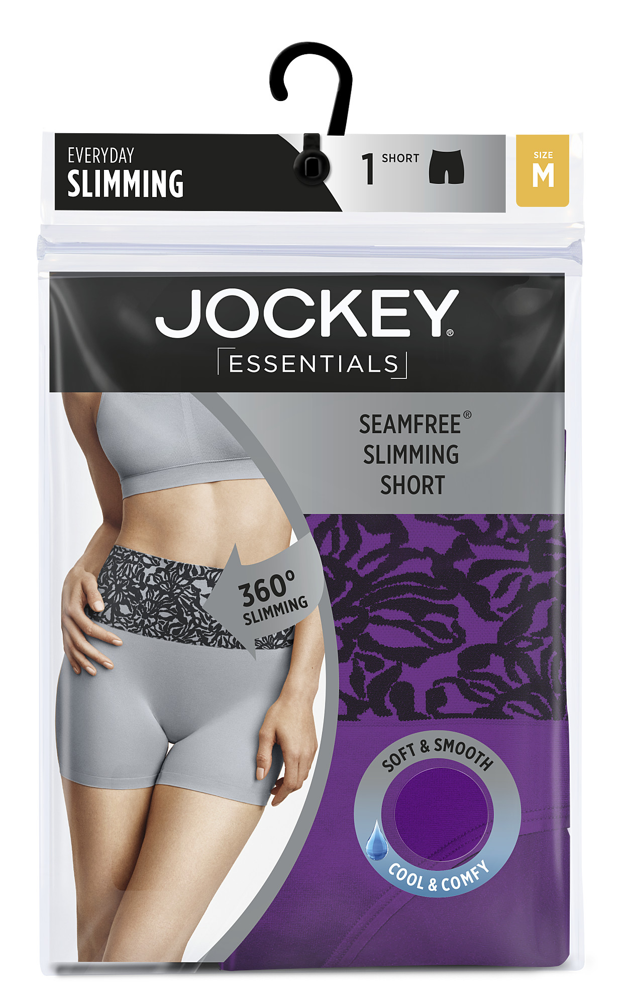 Jockey Essentials Women's Seamfree Slimming Short, Cooling Shapewear ...