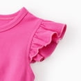thumbnail image 5 of Peppa Pig Girls Dress Flutter Sleeve Cartoon Graphic Dress Summer Casual Party Kids Outfit Pink Sizes 4-5Y, 5 of 10
