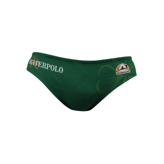 Men's Swimsuit Brief Athletic Swimwear Irish, Green, Water Polo, Underwater Rugby, High Performance
