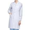 thumbnail image 2 of Lab Coat Female Costume Professional White Soft Comfortable Laboratory Coat for Long Sleeved XS, 2 of 9