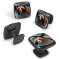 thumbnail image 2 of 4 Pcs Cabinet Handle Drawer Pulls Bear Knobs with Screws Square Furniture Office Cabinet Knob Decoration, 2 of 7
