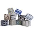 thumbnail image 5 of SIMPLIHOME Currie Square Pouf, Footstool, Upholstered in Black, Grey, White Patterned Hand Woven Cotton, for the Living Room, Bedroom and Kids Room, Transitional, Modern, 5 of 5