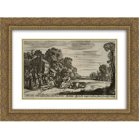 Esaias van de Velde 2x Matted 24x20 Gold Ornate Framed Art Print 'Summer'