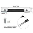 thumbnail image 2 of Uxcell 7.8 Inch Rubber Handle Strap Replacement with Metal End Caps, Silver Tone 2Pcs, 2 of 5
