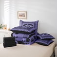 thumbnail image 6 of Feelyou Cartoon Rustic Bear Twin Bedding Sets 7-Piece for Kids, Purple Bohemian Aztec Bedding Comforter Set, Rustic Lodge Cabin Reversible Sheet Sets, Luxury Bedroom Decor, 6 of 8