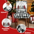 thumbnail image 5 of Christmas Chair Covers Set of 6 Buffalo Plaid Christmas Tree Dining Chair Seat Cover Stretch Removable Xmas Chair Slipcover Protector for Xmas Dining Room Kitchen Home Decor, 5 of 7