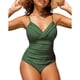 thumbnail image 1 of Traje De Baño De Una Pieza Con Tirantes Traje de baño de una pieza con tirantes para mujer, sin espalda, sexy, vacaciones junto al mar (M, verde militar), 1 of 8