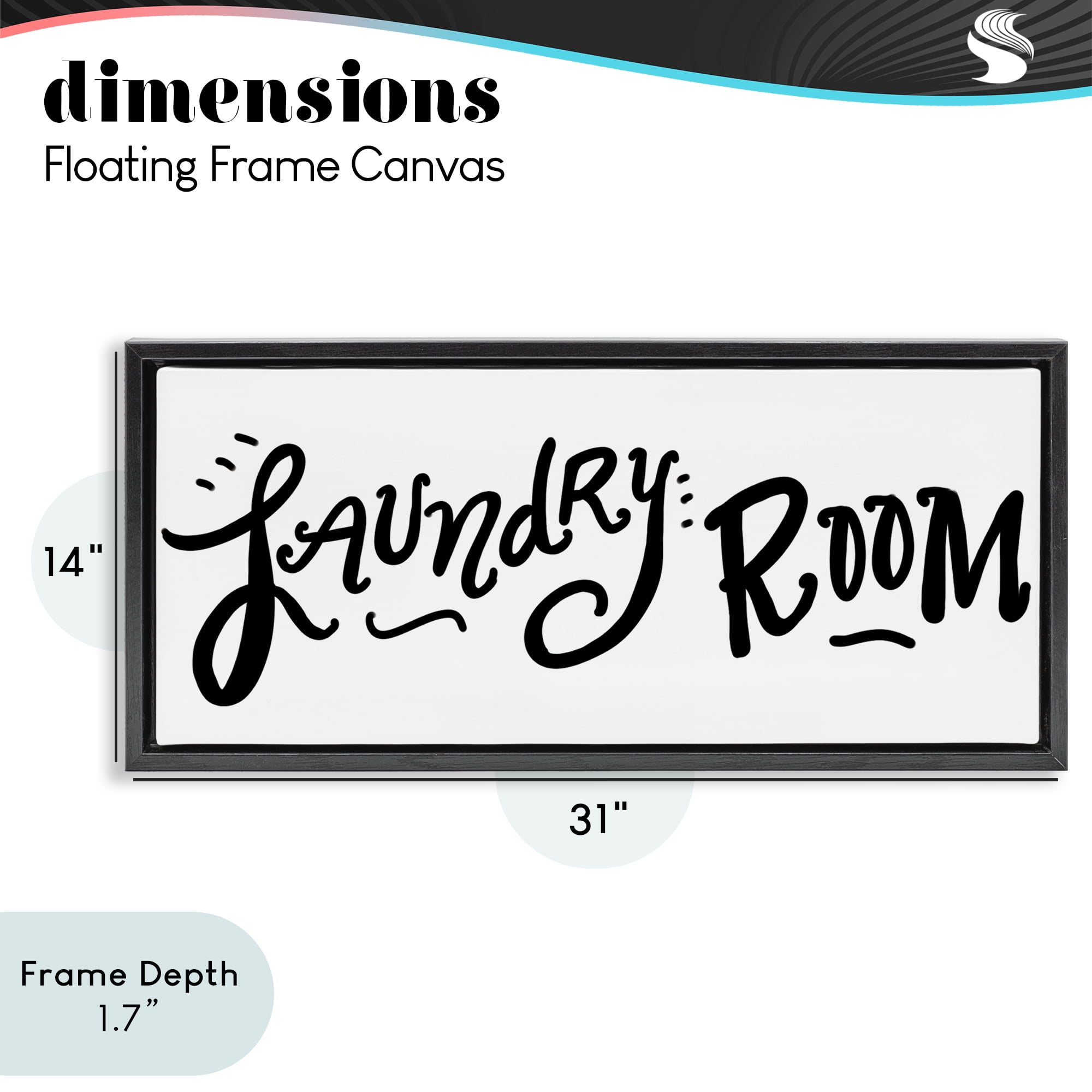Stupell Industries Laundry Room Fun Typography Black Framed Floater Canvas Wall Art, design by SD Graphics Studio