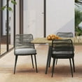 thumbnail image 3 of Simpli Home Beachside Contemporary Outdoor Dining Chair (Set of 2) in Grey Polyester Fabric, 3 of 7