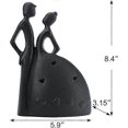 thumbnail image 2 of Romantic Couple Figurines Golden Eternal Heart Figure (b), 2 of 5