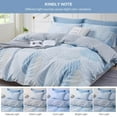 thumbnail image 6 of SAPHREAS Light Blue Duvet Cover Set Oversized King Size Tropical Botanical Palm Leaves Comforter Cover Set with Zipper Closure Bedding Set 1 Duvet Cover 2 Pillow Shams, 6 of 6