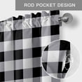 thumbnail image 3 of Bedliving Black White Buffalo Check Window Valance for Kitchen Bathroom Laundry Room, 54 x 18 Inch Rod Pocket Short Curtain, 1 Panel, 3 of 9