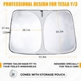 thumbnail image 7 of HOMEYA Tesla Model Y / Model 3 Sunshade, 240T Car Sun Shields for Windshield, Foldable Window Sun Shade for UV Rays Protection, Windshield Screen Covers Sun Visor for Front Window fit for  Model Y / 3, 7 of 7