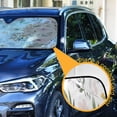thumbnail image 3 of Windshield Sun Shade for Cars, 55"x27.6" Foldable Car Sun Shade with Aluminum Foil Bubble Heat Insulation, UV Protection for Sedan/SUV/Truck,Wildflowers and Foliage, 3 of 8