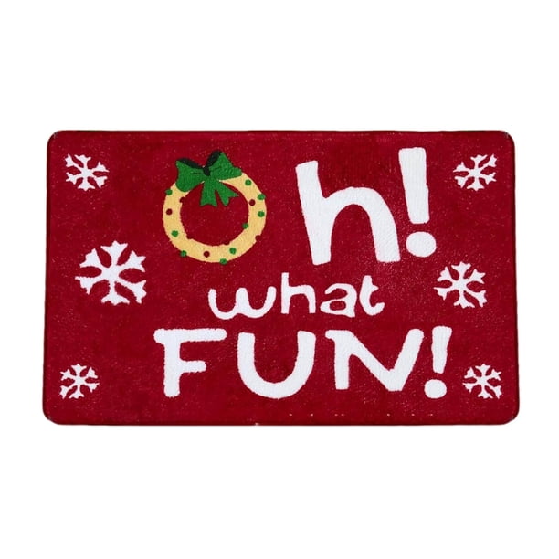 Sofa Vama Ropa de Cama Felpudo navideño de imitación cachemir para entrada, alfombra de baño de Nochebuena, alfombra navideña con efecto navideño for Navideño
