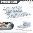 thumbnail image 7 of XYZCANDO Blue Floral RV Dinette Cushion Covers Universal RV Accessories for Inside Bench Cushion Comfortable 2 Seat Sofa Cover Stretchable Slip Covers for Loveseat Blue, 7 of 7