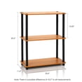 thumbnail image 3 of Furinno Turn-N-Tube 3-Tier Compact Multipurpose Shelf Display Rack, Light Cherry, Set of 2, 3 of 3
