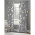 thumbnail image 4 of White Grey Spring Floral Sheer Curtains 84 Inch Length 2 Panels Set, Summer Flowers Botanical Voile Window Treatment Rod Pocket Curtains Sheers Drapes for Bedroom/Living Room/Kitchen 52"x84"x2, 4 of 7