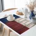 thumbnail image 2 of Retro Western Texas Stars Placemats Set of 2, Rustic Country Wood Table Mats Washable Heat-Insulation Non-Slip Place Mats for Kitchen Dinner Table Indoor Outdoor Decor,13x19 Inch, 2 of 9