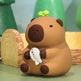 thumbnail image 1 of Capybara Toy Capybara Plushie Regalo de cumpleaños Simulación Animales Juguete para el escritorio del hogar, 1 of 5