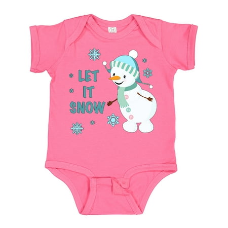 

Inktastic Let It Snow Snowman Gift Baby Boy or Baby Girl Bodysuit