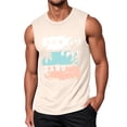 thumbnail image 2 of Beach Tank Tops for Men Sun Salt Sand Graphic Casual Crewneck Sleeveless Shirt Hawaii Tropical Vacation Tops, 2 of 5