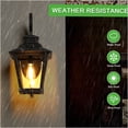 thumbnail image 6 of JERFIT 2-Pack Black Outdoor Wall Lanterns, Waterproof Wall Sconce Light with Clear Glass for Porch, Patio, Doorway, 6 of 10
