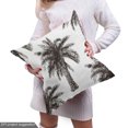 thumbnail image 4 of Ambesonne Palm Tree Fabric by the Yard Upholstery, Retro Growth Nature, 10 Yards, Dark Brown White, 4 of 4
