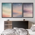 thumbnail image 3 of Framed Canvas Print Wall Art Set of 3 Soft Moonlit Sky Minimalist Modern Art for Living Room, Bedroom, Office - 16"x24"x3 BLACK, 3 of 7