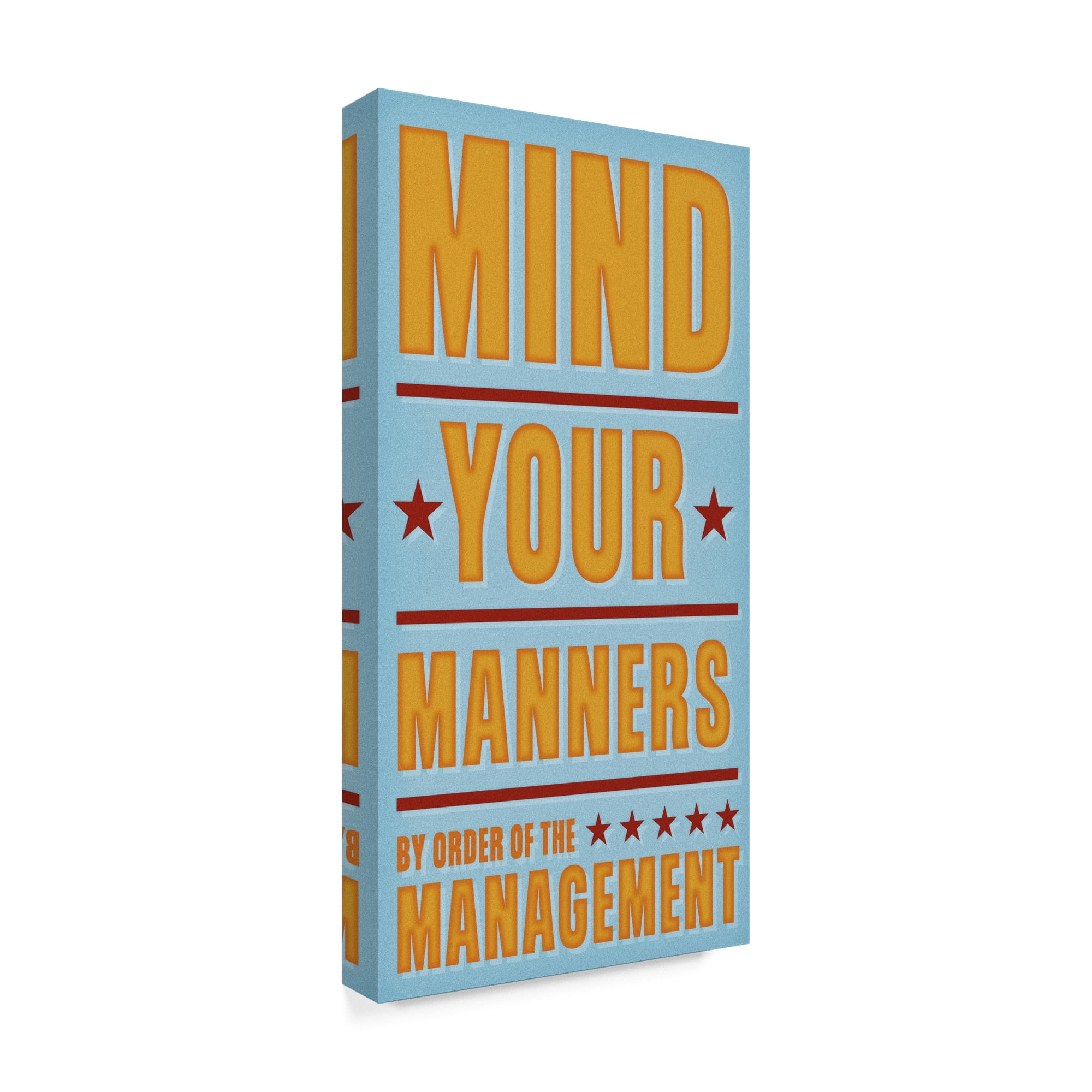 Trademark Fine Art 'Mind Your Manners' Canvas Art by John W. Golden