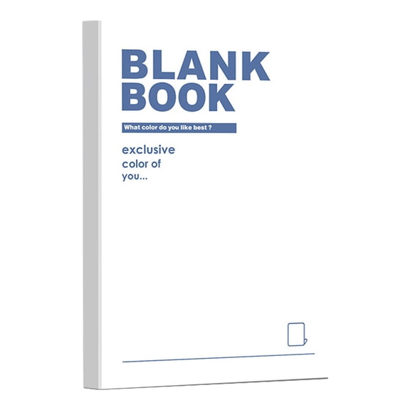 A5 Simple Blank and Lined Notebook, Student Notepad Book, Blank White Notebook for Writing, Note Taking, Sketching