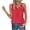 Hot Pink, variant on Summer Blouson Tops for Women Casual Pleated Front Tank Top Comfort Soft Sleeveless T Shirt Lightweight Cotton V Neck Blouses