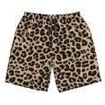 thumbnail image 3 of Uemuo Leopard Print-1 Pattern Men's Swim Trunks Hawaiian Beach Bathing Suit Swimsuits Beach Quick-Dry Shorts with Pockets-Medium, 3 of 9
