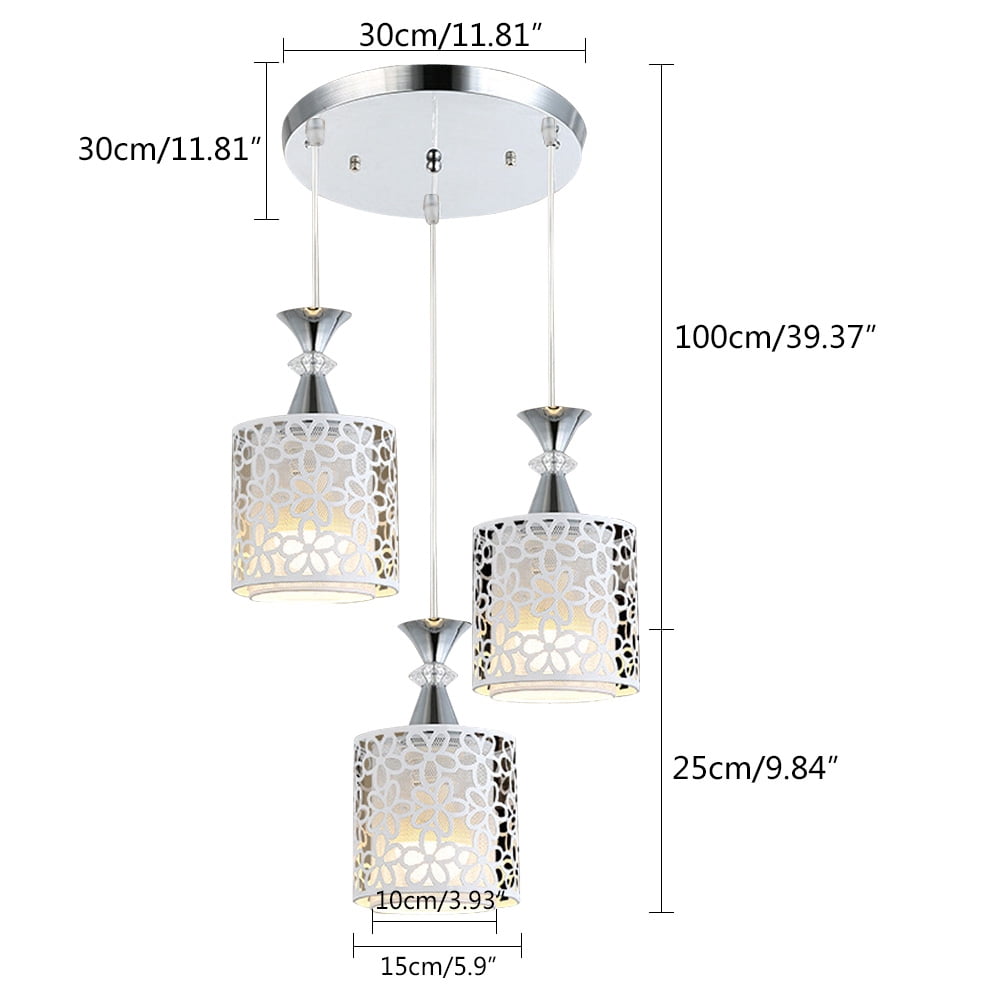 TOOL1SHOoo Island Chandelier Ceiling Light with Round/ Rectangular Canopy Dining Room Pendant Lamp
