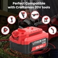 thumbnail image 5 of 2Pack 8.0Ah Replacement for Craftsman V20 Battery and Charger Combo 20V Battery Lithium CMCB205 CMCB204 CMCB201 CMCB202 CMCB206, 5 of 7
