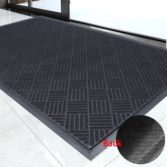 Petoto 3 x 5 ft Anti-Slip Carpet Door Mat, Entrance Floor Doormat, Industrial Entry Carpet Indoor Outdoor Entryway Rug, Gray