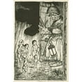 thumbnail image 3 of Arthur Rackham 11x14 Black Modern Framed Museum Art Print Titled - Little Thumbling and His Brothers Find Their Way Home, 3 of 5