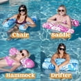thumbnail image 2 of Hammock Pool Floats Sloosh, 2 paquetes para adultos, azul y rosa, 2 of 8