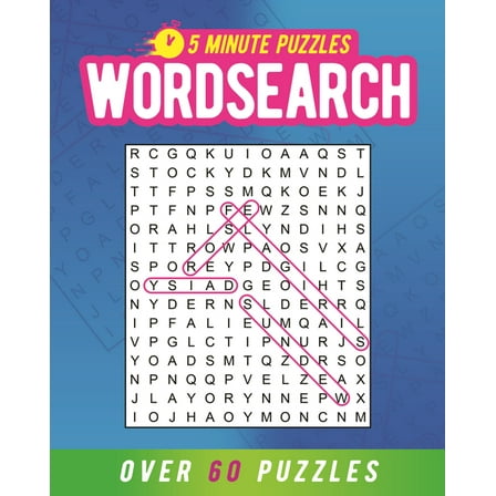 Five-Minute Puzzles 5 Minute Puzzles: Wordsearch: Over 60 Puzzles, (Paperback)